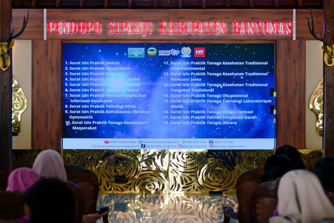 Launching 18 Layanan Perizinan Tenaga Medis dan Tenaga Kesehatan melalui Mal Pelayanan Publik Digital (MPPD) di Kabupaten Banyumas untuk jenis Tenaga Medis dan Tenaga Kesehatan
