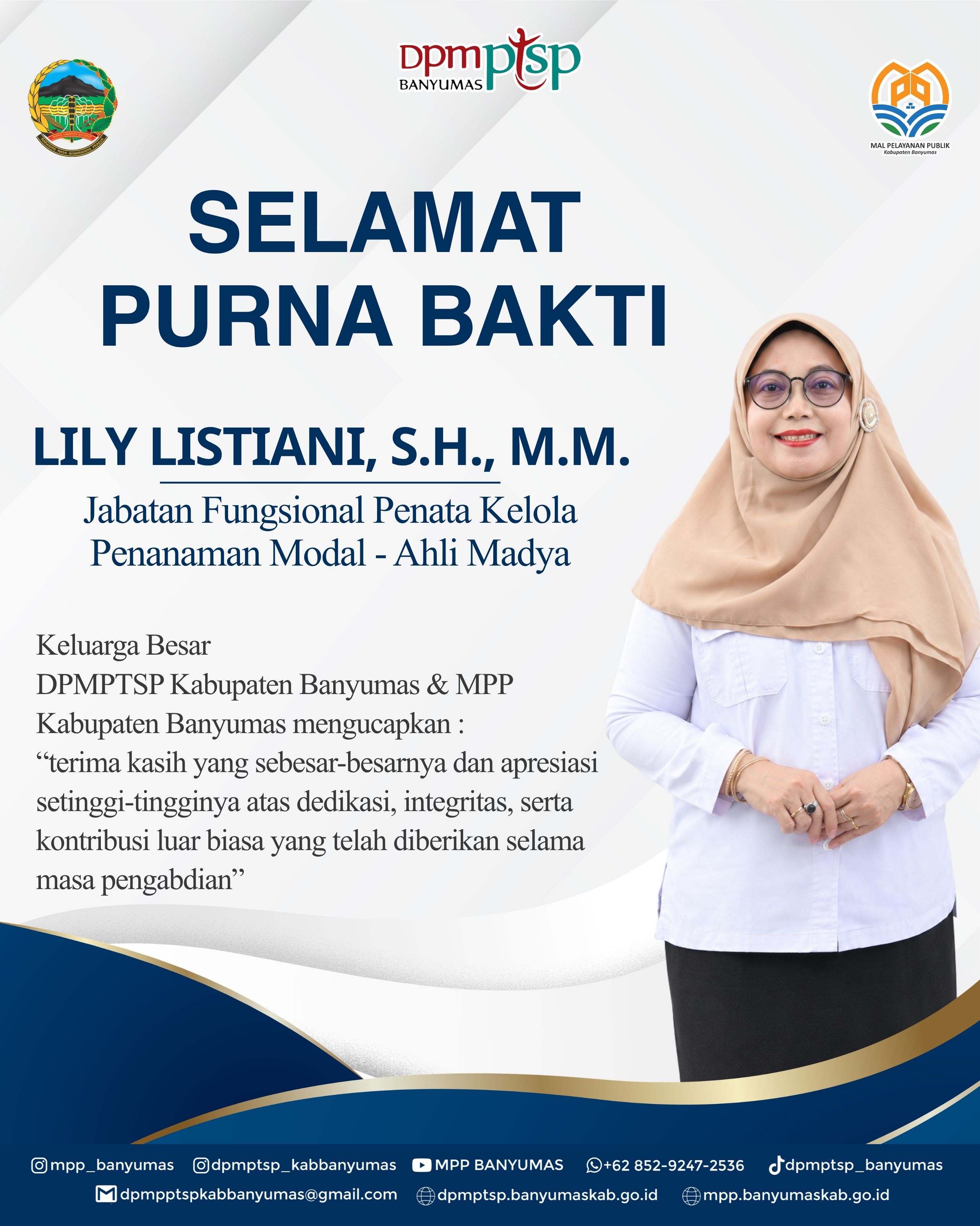 Selamat Purna Tugas Bu Lily